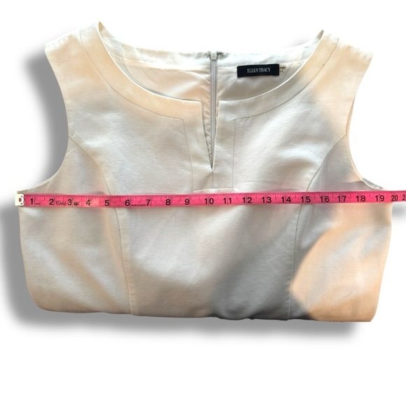 ELLEN TRACY Elegant Sleeveless Cotton Dress with pockets 14 - Picture 6 of 7